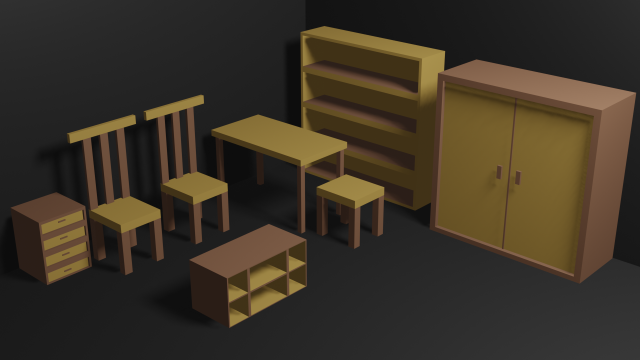 Furniture 3D 模型 .c4d .max .obj .3ds .fbx .stl .blend 