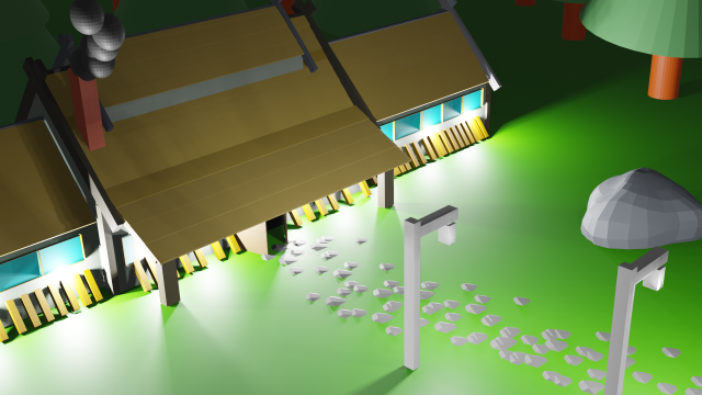 Viking house in the forest Modello 3D .c4d .max .obj .3ds .fbx .stl .blend