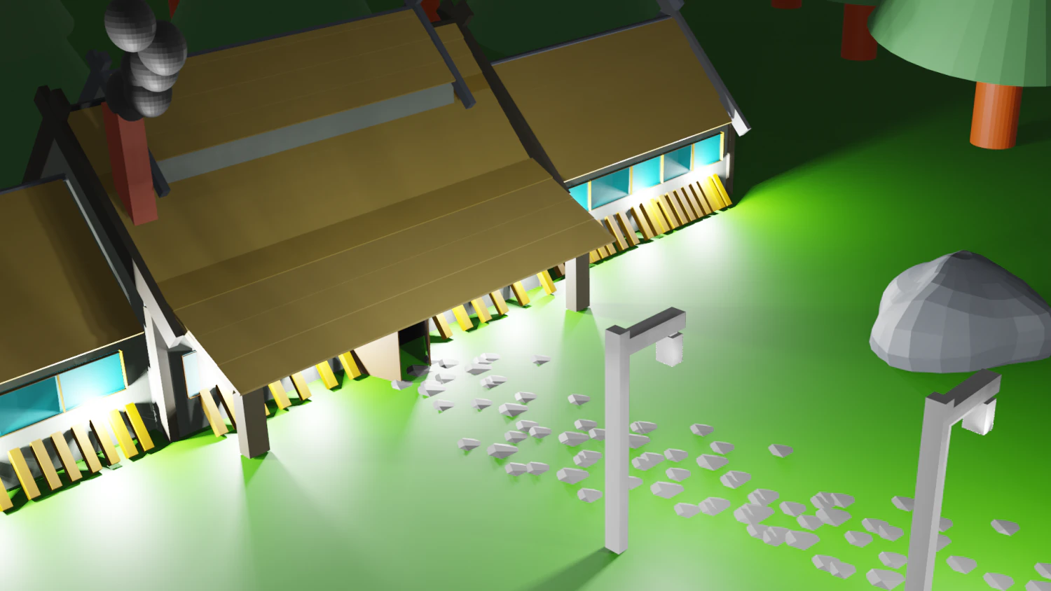 Viking house in the forest 3D Model .c4d .max .obj .3ds .fbx .stl .blend