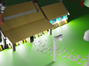 Viking house in the forest 3D Model