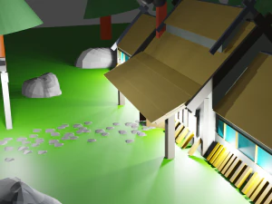 Viking house in the forest 3D Model
