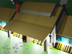 Viking house in the forest Modello 3D