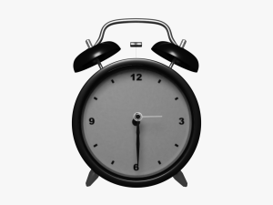 Basic Black Alarm Clock 3D Model
