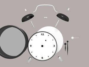 Basic Black Alarm Clock 3D Model