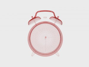 Basic Black Alarm Clock 3D Model