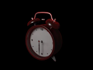 Basic Black Alarm Clock 3D Model