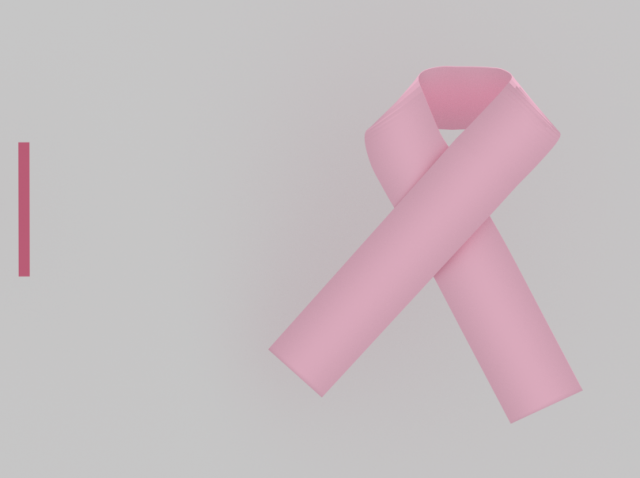 Breast Cancer Tape 3D 모델 .c4d .max .obj .3ds .fbx .stl .blend 