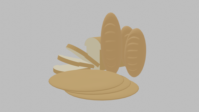 Bread 3D 모델 .c4d .max .obj .3ds .fbx .stl .blend 