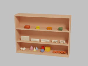 Armadio per giocattoli per bambini - Angolo dell'edificio Modello 3D