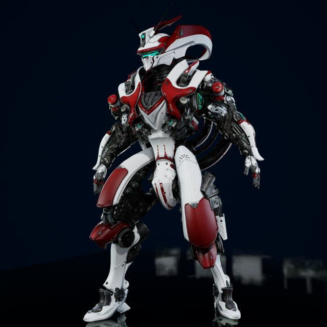 Paladin Mechanised Warrior Modelo 3D .c4d .max .obj .3ds .fbx .stl .blend 