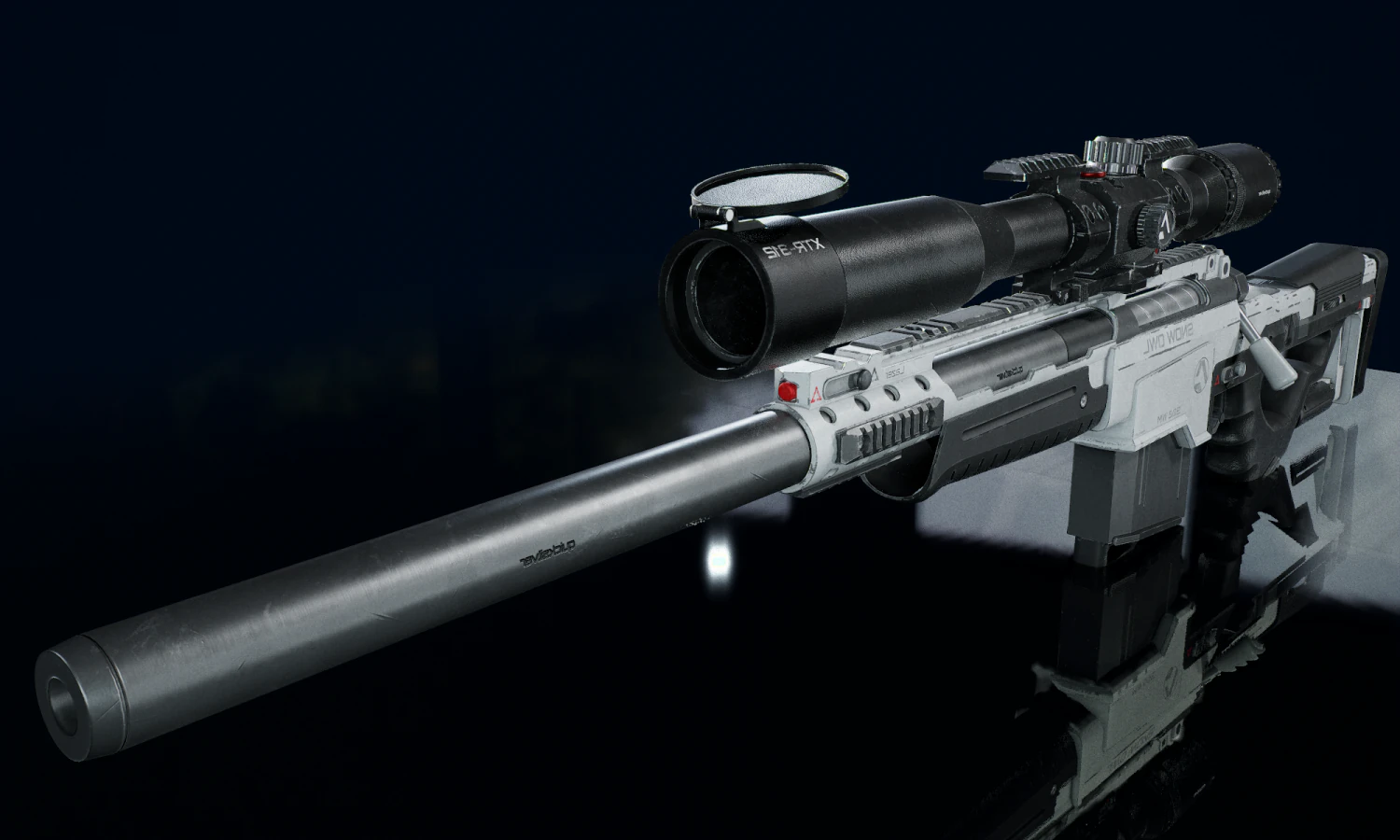 3D Sniper Rifle Low-poly 3D Model .c4d .max .obj .3ds .fbx .stl .blend 