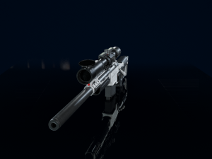 3D Sniper Rifle Low-poly Modelo 3D