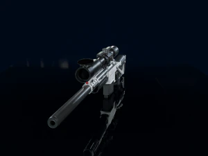 3D Sniper Rifle Low-poly 3D Model