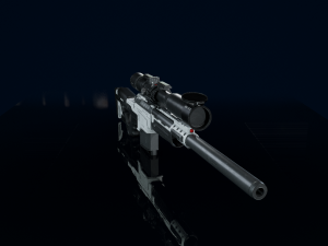 3D Sniper Rifle Low-poly Modelo 3D