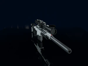 3D Sniper Rifle Low-poly 3D Model