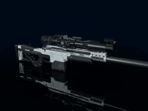 3D Sniper Rifle Low-poly 3D Model