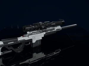 3D Sniper Rifle Low-poly Modelo 3D
