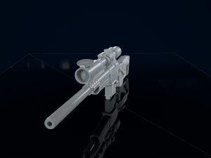 3D Sniper Rifle Low-poly Modelo 3D