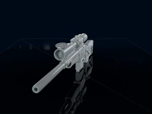 3D Sniper Rifle Low-poly 3D Model