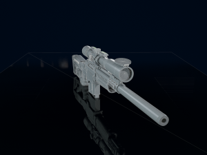 3D Sniper Rifle Low-poly Modelo 3D