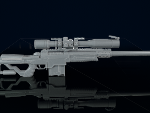 3D Sniper Rifle Low-poly Modelo 3D
