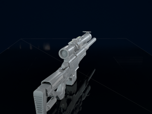 3D Sniper Rifle Low-poly Modelo 3D