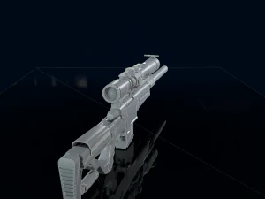 3D Sniper Rifle Low-poly 3D Model