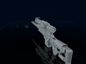 3D Sniper Rifle Low-poly Modelo 3D