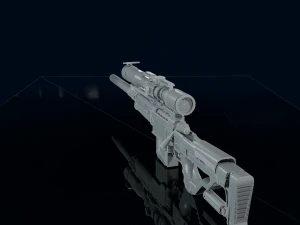3D Sniper Rifle Low-poly 3D Model