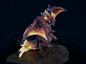 Magma Dragon 3D 3D Model