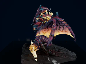 Magma Dragon 3D 3D Model