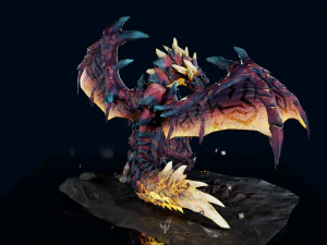 Magma Dragon 3D 3D Model