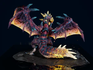 Magma Dragon 3D 3D Model