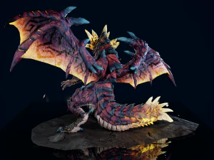Magma Dragon 3D 3D Model