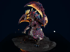Magma Dragon 3D 3D Model