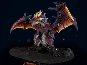 Magma Dragon 3D 3D Model