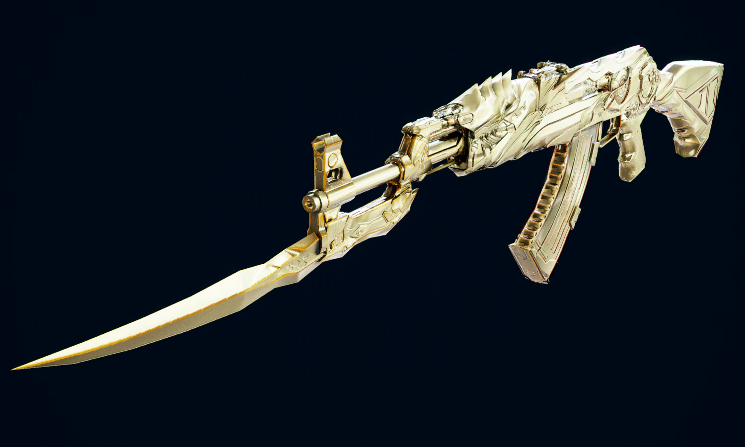 Ak47 3D 3D Model .c4d .max .obj .3ds .fbx .stl .blend