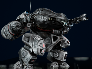 Battle Mech Low-poly model Model 3D