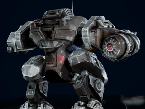 Battle Mech Low-poly model 3D Model