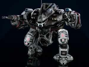 Battle Mech Low-poly model 3D Model