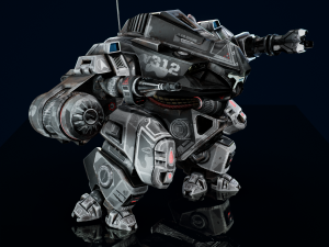 Battle Mech Low-poly model Model 3D