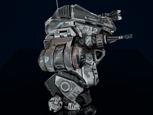 Battle Mech Low-poly model Model 3D
