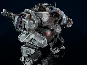 Battle Mech Low-poly model 3D Model