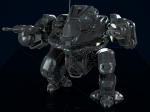 Battle Mech Low-poly model Model 3D