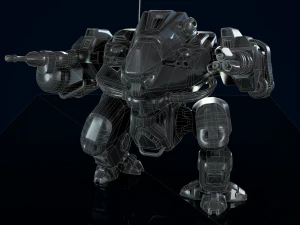 Battle Mech Low-poly model 3D Model