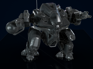 Battle Mech Low-poly model Model 3D