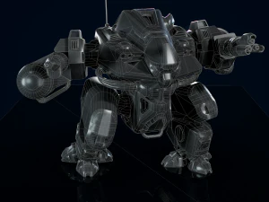 Battle Mech Low-poly model 3D Model