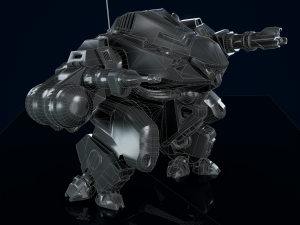 Battle Mech Low-poly model Model 3D