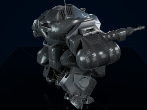 Battle Mech Low-poly model Model 3D