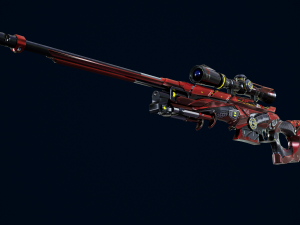 3D Red AWM Low-poly 3D Model